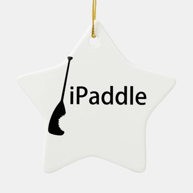 iPaddle Ceramic Ornament (Front)