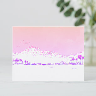 Ipanema Beach Sunset Aesthetic Pastel Coastal  Postcard