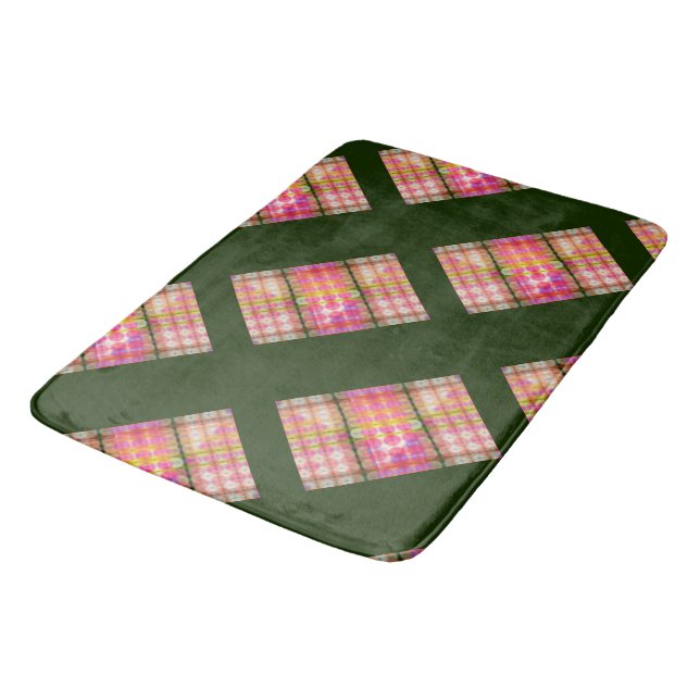 Ipanema colour style in repeated buttons and shape bath mat (Angled)