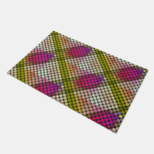 Ipanema colour style in repeated buttons and shape doormat