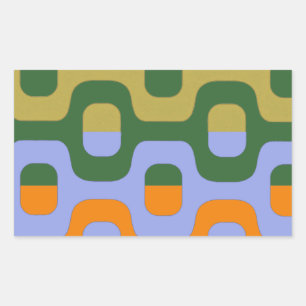 Ipanema coloured boardwalk rectangular sticker