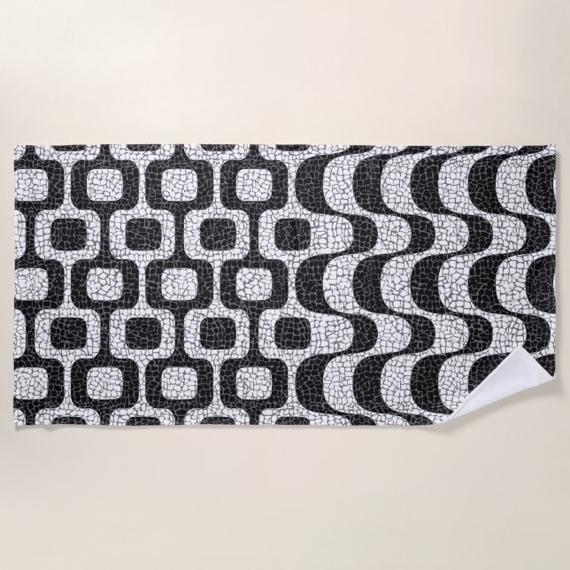 Ipanema / Copacabana Boardwalk Beach Towel (Front)