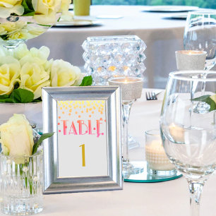 Ipanema Flamingo Polka Dot Shower Table Number