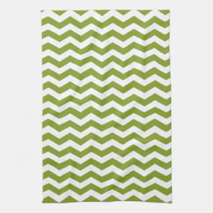 Ipanema Green Wave Chevron Tea Towel