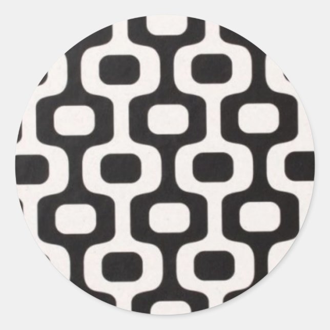 Ipanema Leblon sidewalk Rio Brasil Classic Round Sticker (Front)