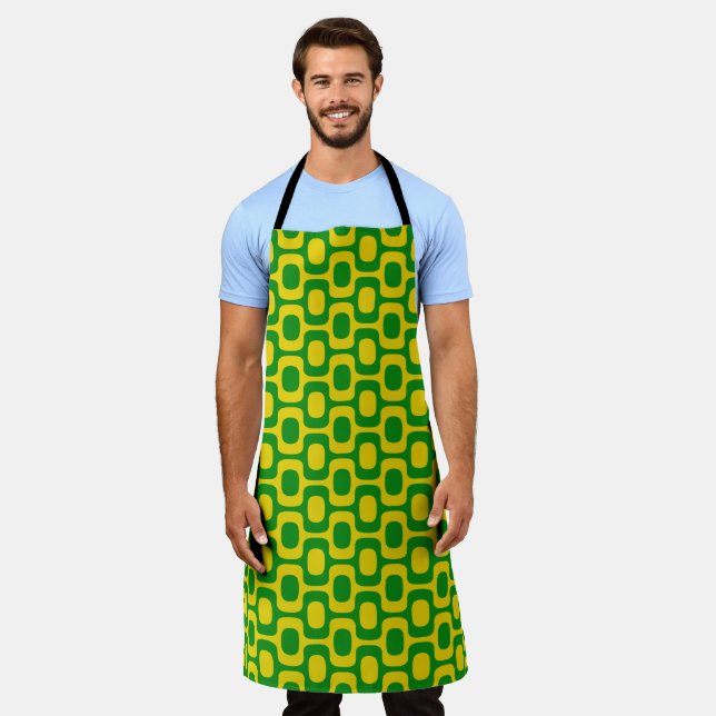 Ipanema Sidewalk Pattern, Beach Pattern, Brazil Apron (Worn)
