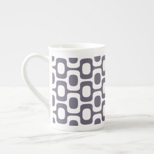 Ipanema Sidewalk Pattern, Beach Pattern, Brazil Bone China Mug