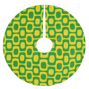 Ipanema Sidewalk Pattern, Beach Pattern, Brazil Brushed Polyester Tree Skirt