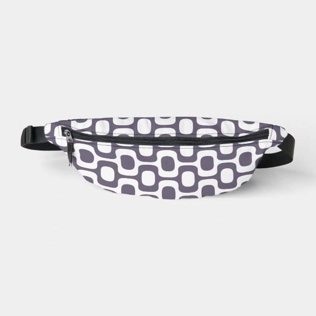 Ipanema Sidewalk Pattern, Beach Pattern, Brazil Bum Bags (Front)