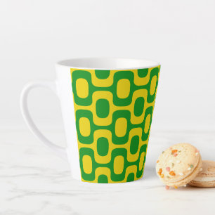 Ipanema Sidewalk Pattern, Beach Pattern, Brazil Latte Mug