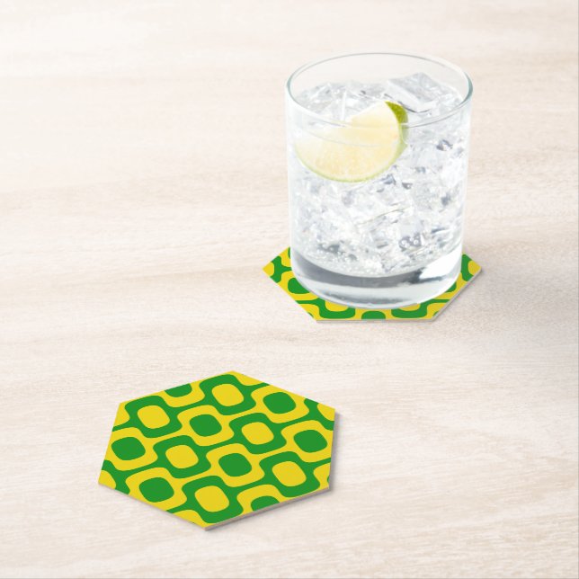 Ipanema Sidewalk Pattern, Beach Pattern, Brazil Paper Coaster (Insitu)