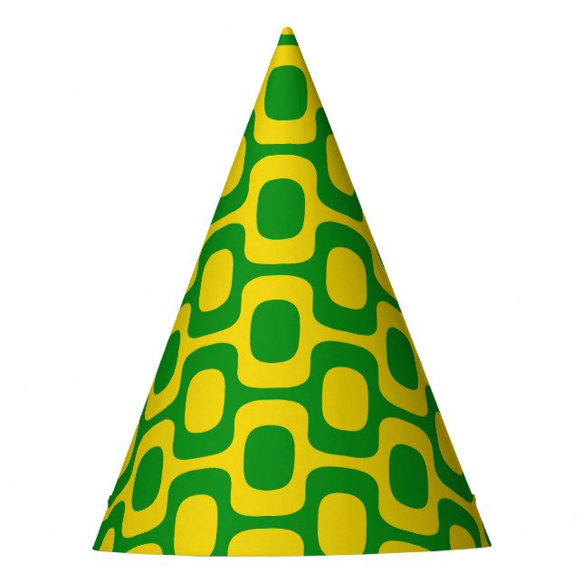 Ipanema Sidewalk Pattern, Beach Pattern, Brazil Party Hat (Front)