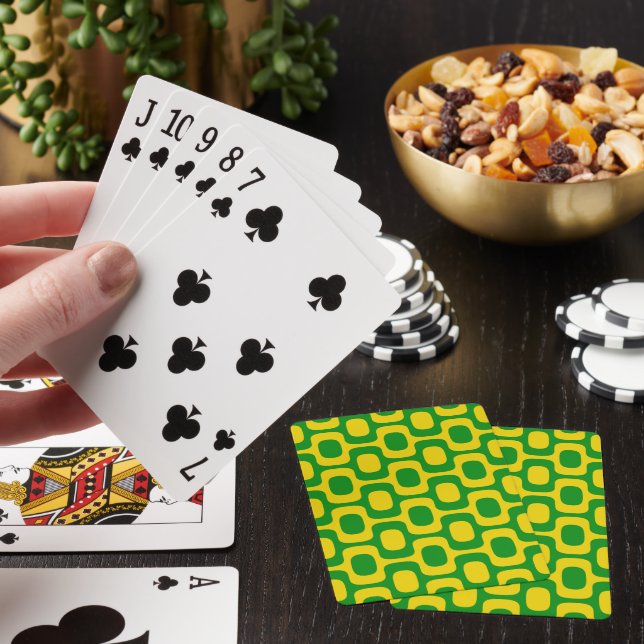 Ipanema Sidewalk Pattern, Beach Pattern, Brazil Playing Cards (In Situ)