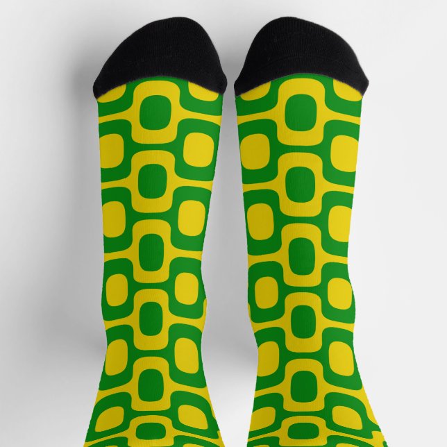 Ipanema Sidewalk Pattern, Beach Pattern, Brazil Socks (Top)