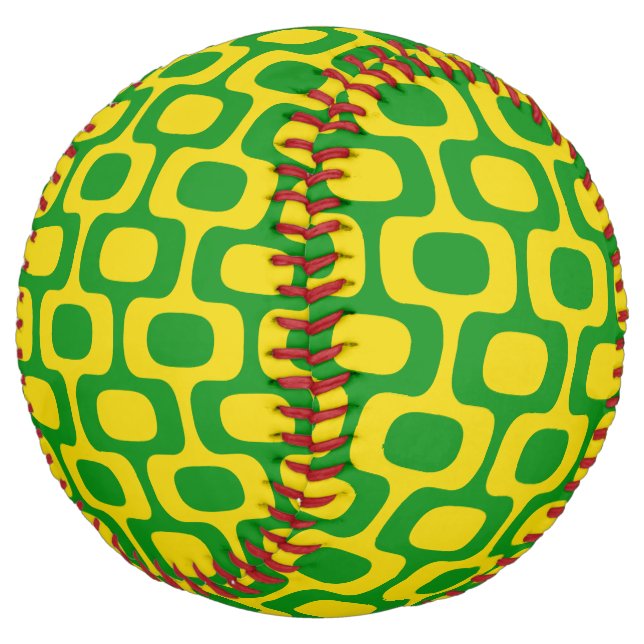 Ipanema Sidewalk Pattern, Beach Pattern, Brazil Softball (Angled)