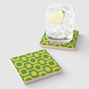 Ipanema Sidewalk Pattern, Beach Pattern, Brazil Stone Coaster