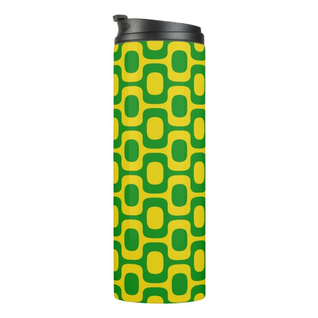 Ipanema Sidewalk Pattern, Beach Pattern, Brazil Thermal Tumbler (Rotated Right)
