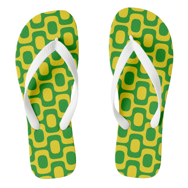Ipanema Sidewalk Pattern, Beach Pattern, Brazil Thongs (Footbed)