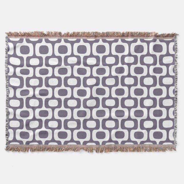Ipanema Sidewalk Pattern, Beach Pattern, Brazil Throw Blanket (Front)