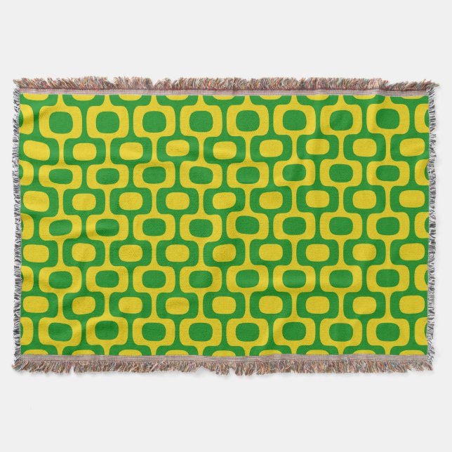 Ipanema Sidewalk Pattern, Beach Pattern, Brazil Throw Blanket (Front)