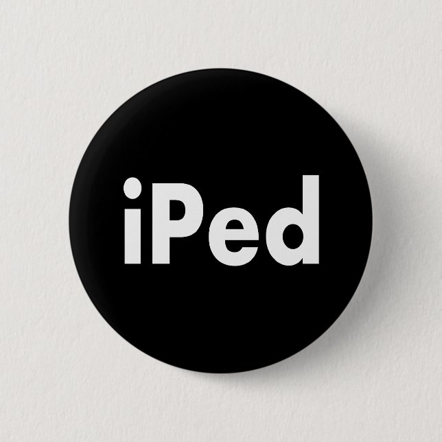 iPed 6 Cm Round Badge (Front)