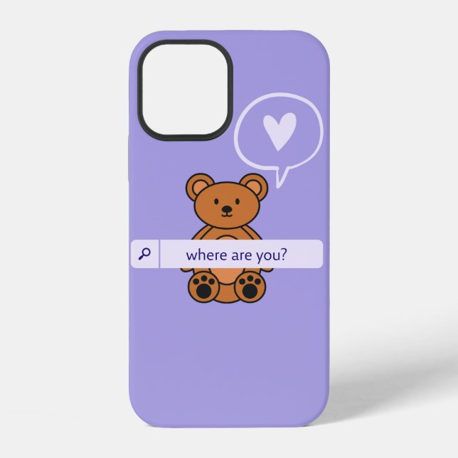 iPhone12 case, purple iPhone Case (Back)