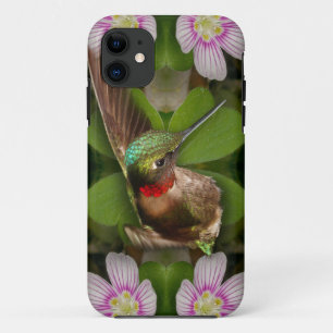 iphone4 case - hummingbird in bloom