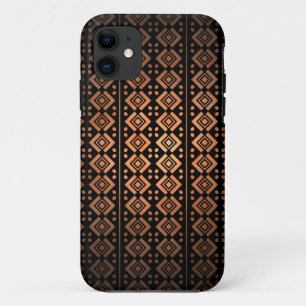 iPhone5 Orange Black Aztec Tribal Pattern iPhone 11 Case