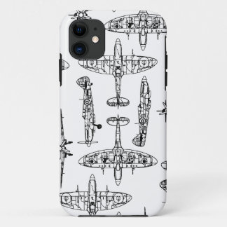 iphone5 Spitfire Military Airforce History Plane iPhone 11 Case