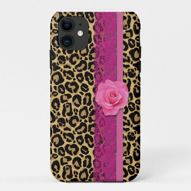 iPhone 11 Case, Custom, Leopard iPhone Case (Back)
