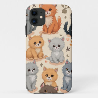 iPhone 11 Cases Cute kitten pattern