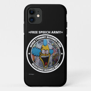 iPhone 11 phone case "FREE SPEECH ARMY 3"
