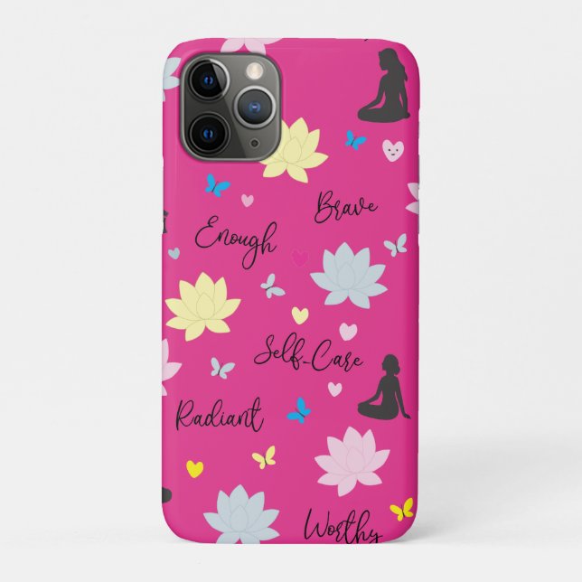 iPhone 11 Pro Case Motivational and Self-Care Vibe (Back)