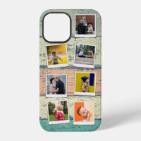 iPhone 12 7 Photo Collage Vintage Wood Planks
