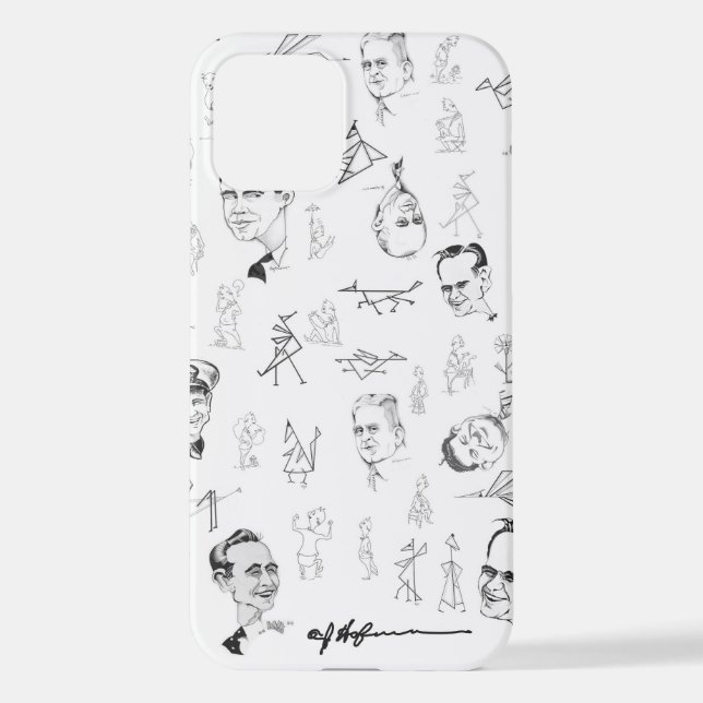 iPhone 12 case with Art Hofmann lineart (Back)