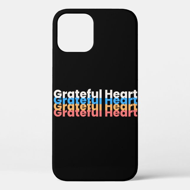 iPhone 12 Cases Black & Beige Colourful Typography (Back)