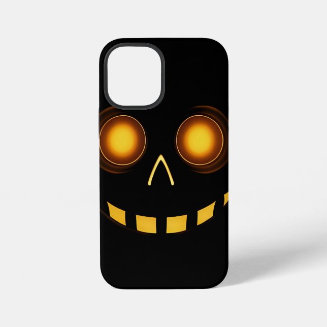 Iphone 12 mini glowing skull phone cover, abstract case (Back)