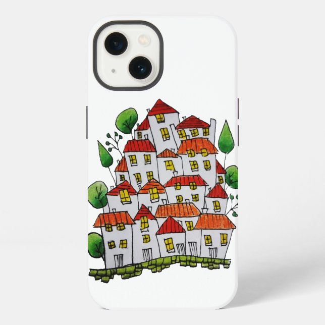 iPhone 13 case (Doodle - Hand-drawn) (Back)