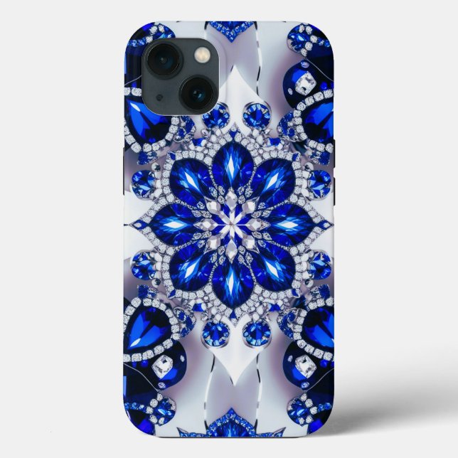 iPhone 13 Case-Mate with Blue White Colours Case-Mate iPhone Case (Back)