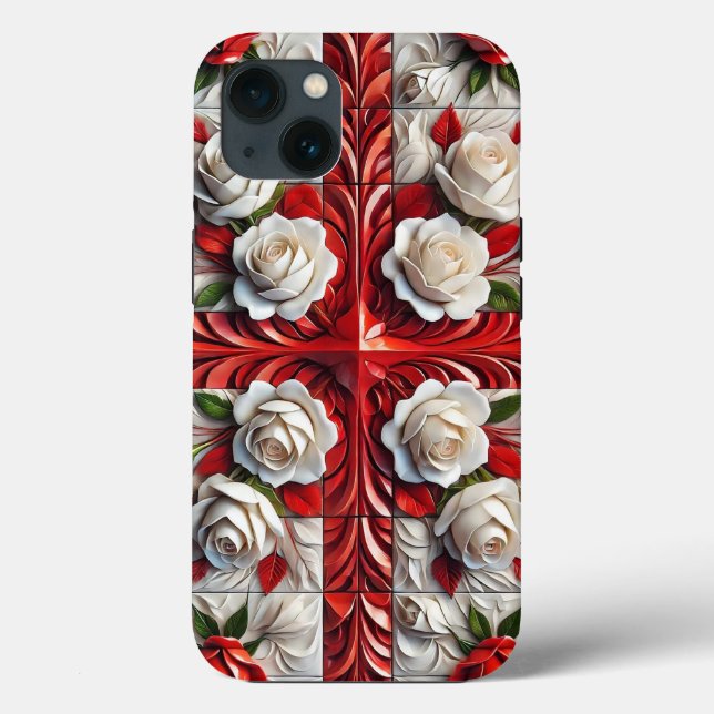 iPhone 13 Case-Mate with Roses Design Case (Back)