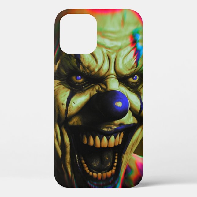 iPhone 13 phone case with scary clown (Back)