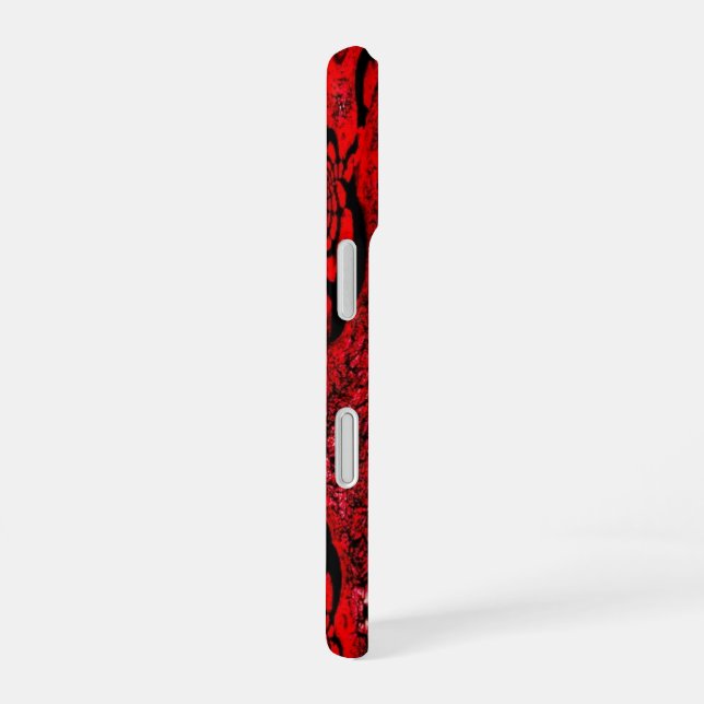 iPhone 13 Slim Case, Glossy - Red Vortex 16 Case (Right Side)