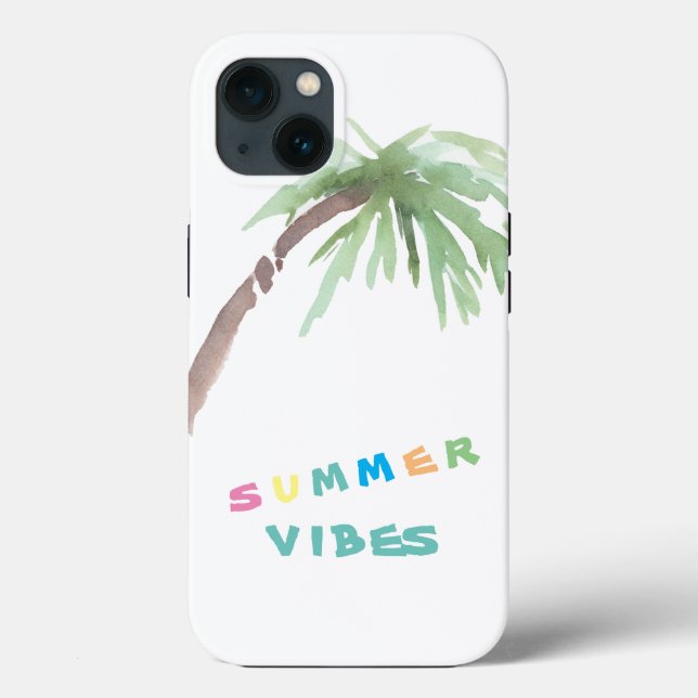 iPhone 13 Summer Vibes Palm Tree Case-Mate iPhone Case (Back)