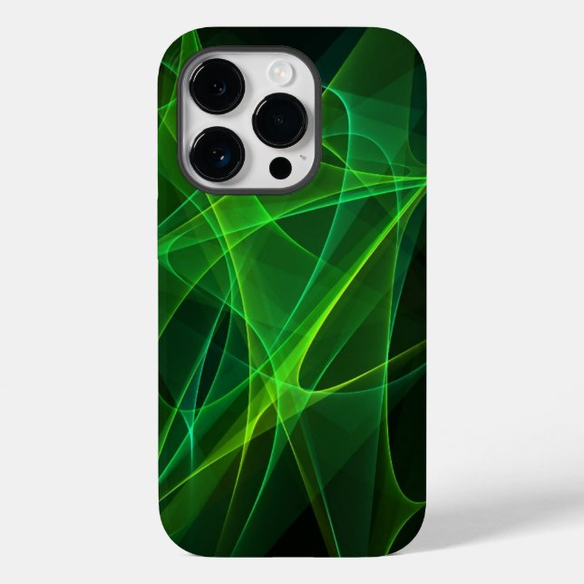 iphone 14 abstract black green cases pro  (Back)
