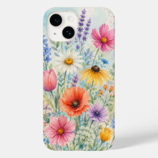 iPhone 14 Case Barely There Watercolor Wildflowers