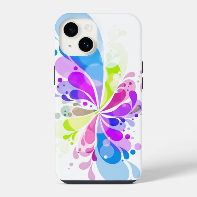 iPhone 14 Case-Colourful Splash  Case (Back)