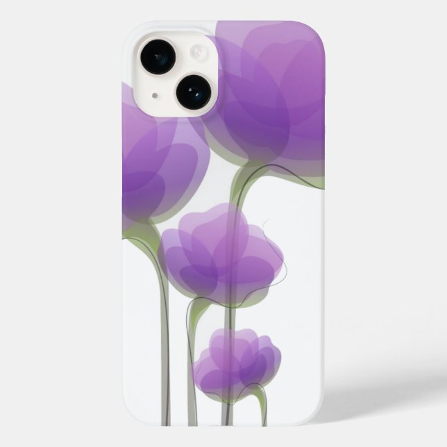 iPhone 14 Case-Purple Flowers Case-Mate iPhone Case (Back)