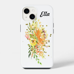 iPhone 14 Case Tough with Yellow Flowers