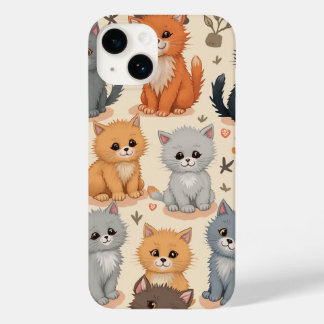 iPhone 14 Cases Cute kitten pattern Phone Case