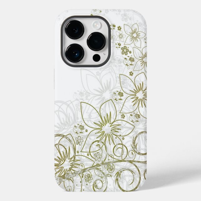 iphone 14 cases pro flower art (Back)